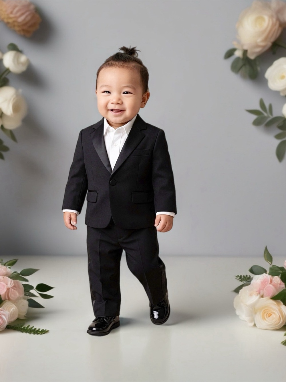 Nautica Boys Black Dress Blazer and Pants Set
